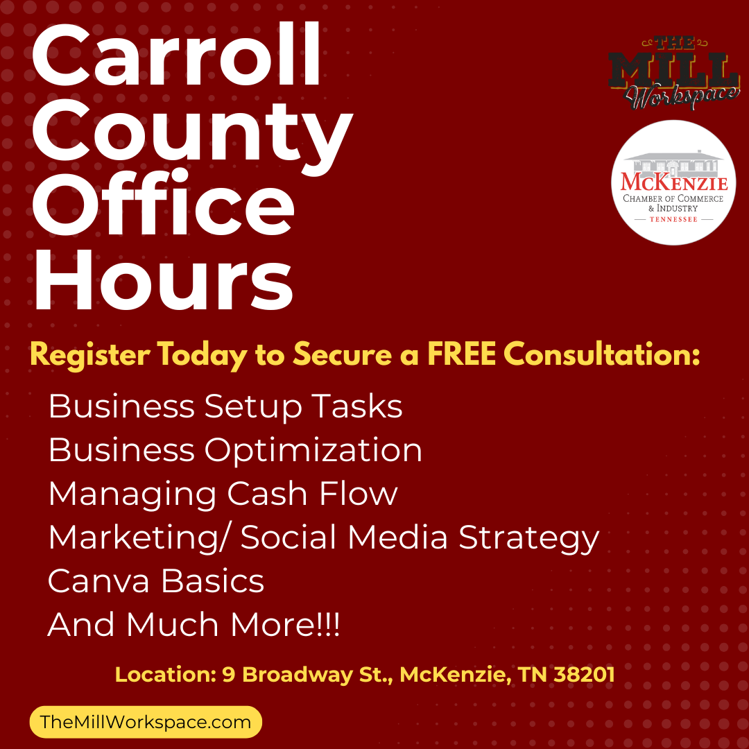 The Mill, McKenzie Chamber Partner for FREE Small Business Consultations
